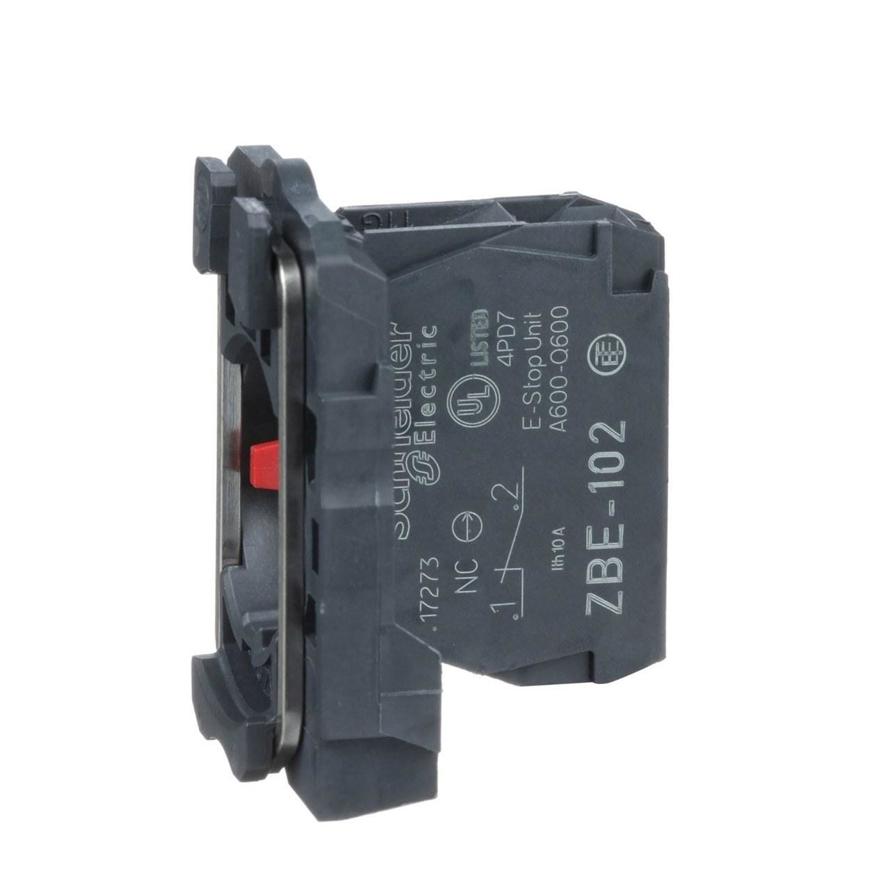 Schneider Electric - Cuerpo diámetro 22mm 1 NC con conexión tornillo embellecedor plástico