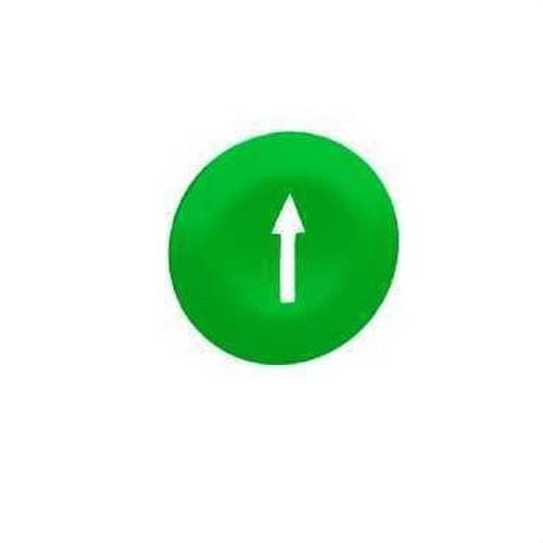 Schneider Electric - Tapa fondo verde tapa flecha arriba blanco