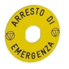 Schneider Electric - Etiqueta ARRESTO EMERGENZA 90mm