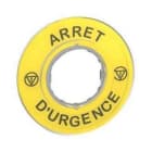Schneider Electric - Etiqueta ARRET D'URGENCE 3D