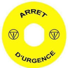 Schneider Electric - Etiqueta circular pulsador seta ARRET d'urgence