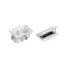 SIMON - KIT CAJA DE SUELO ESTANCA IP66 PAVIMENTO CON 2 BASES SCHUKO Y TAPA CIEGA ESTRECHA