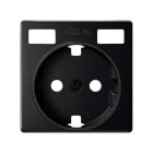 SIMON - TAPA BASE ENCHUFE SCHUKO CON 2 USB C+C NEGRO MATE SIMON 82