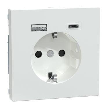 Schneider Electric - SCHUKO SO W USB A+C 3A TPB SYSTEM M BLANCO LOTO