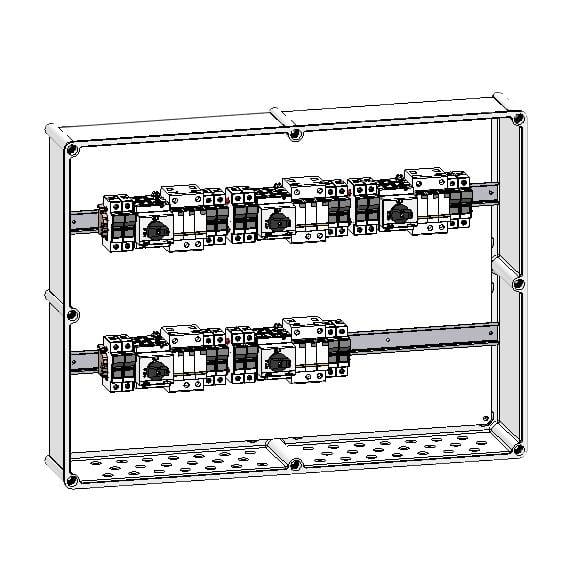 GAVE - CAJA CONEXIÓN 1000VDC 5 MPPT (2 STRING X MPPT) FUS 15A SECCIONADOR 25A + PST-II (10 ENT./10 SAL.)
