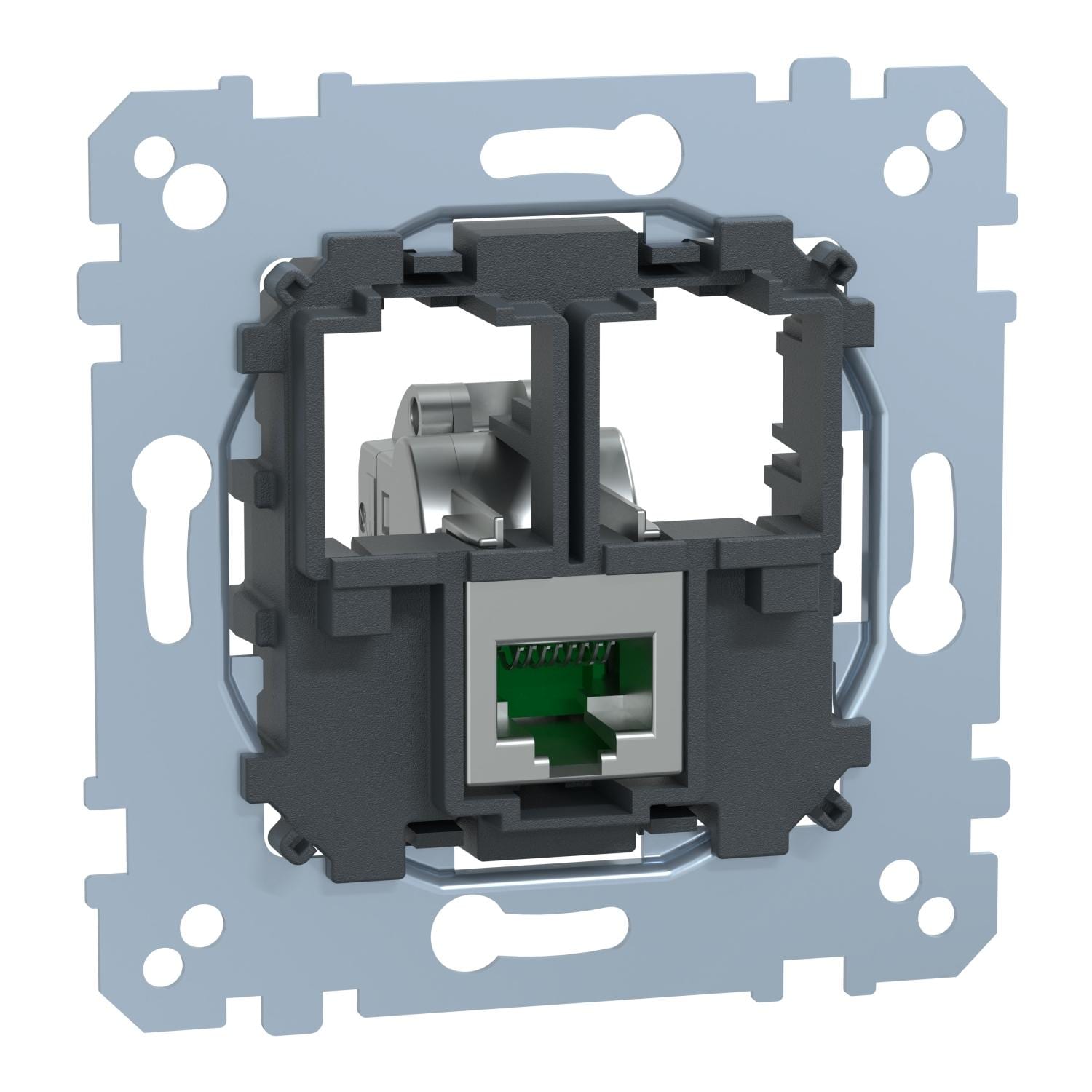 Schneider Electric - PLACA DE SOPORTE INDIVIDUAL CON MÓDULO DE CONEXIÓN ACTASSI RJ45 CAT6A STP