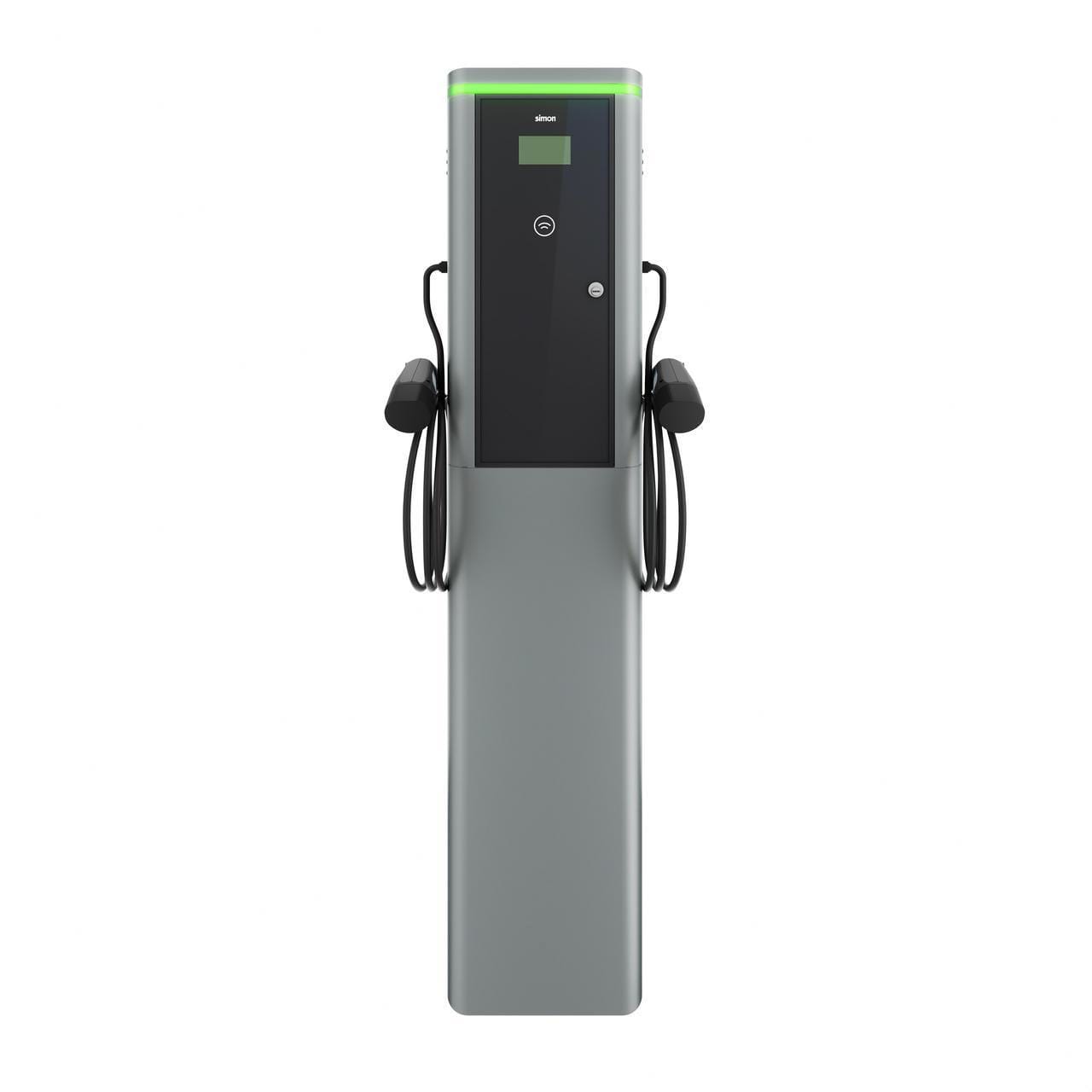 SIMON - SIMON NEON/ PUNTO DE RECARGA DE COLUMNA CON 2 CABLES RECTOS DE 5M T2| MONOFÁSICO 7,4 KW - MAX. 14,8