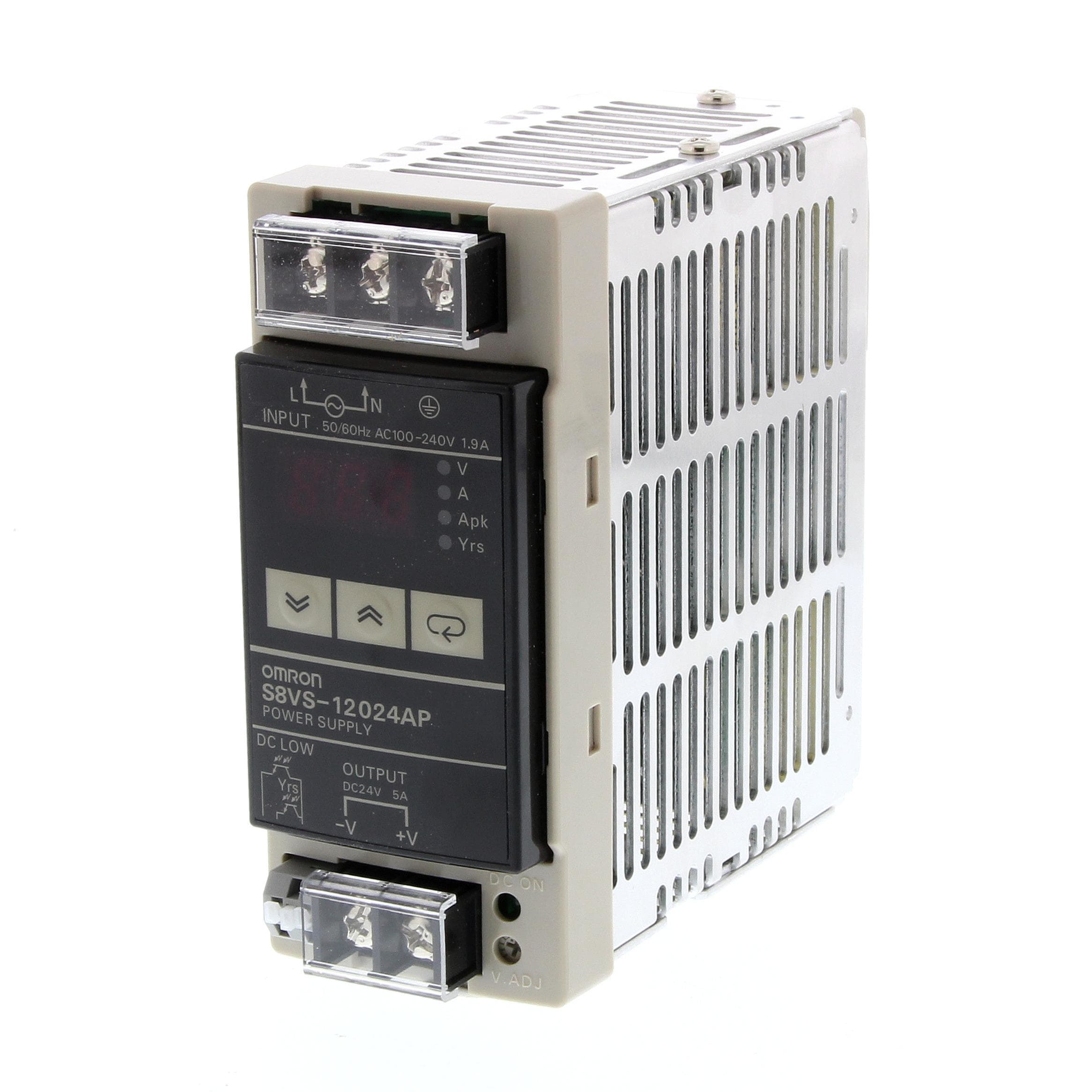 OMRON - S8VS-12024AP  FUENTE ALIM.120W/24V/5A DIN DPLY.ALR.PNP