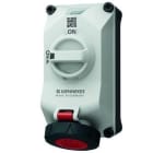 MENNEKES - Base mural DUOi 16A 4P 6h 400V IP67/IP69 indicador de tensión LED X-CONTACT