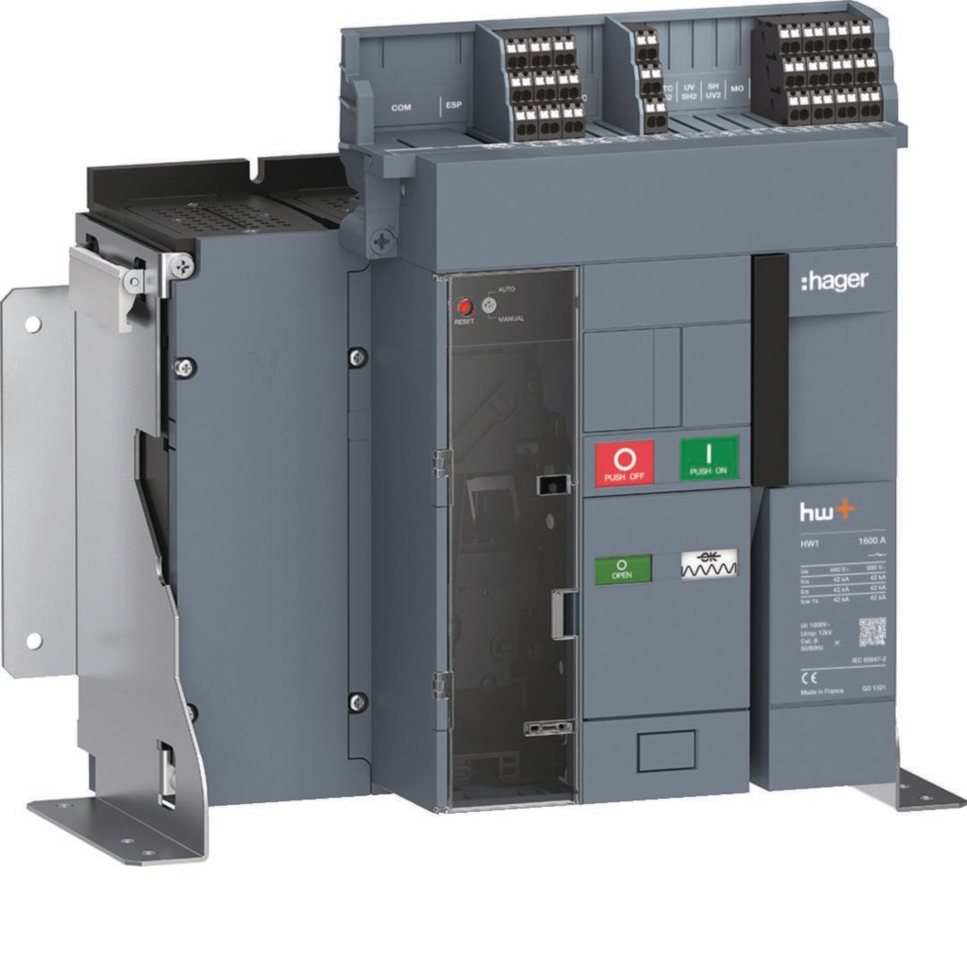 HAGER - ACB HW1 1600A 4P 42KA FIJO TU SENTINEL