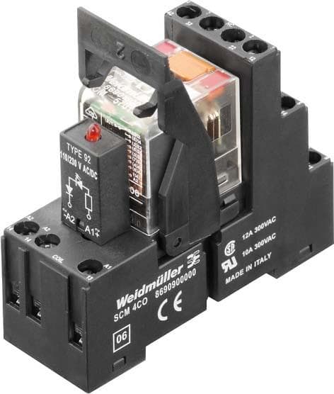 WEIDMÜLLER - Kit relé RCMKIT 24V AC 4CO led rojo