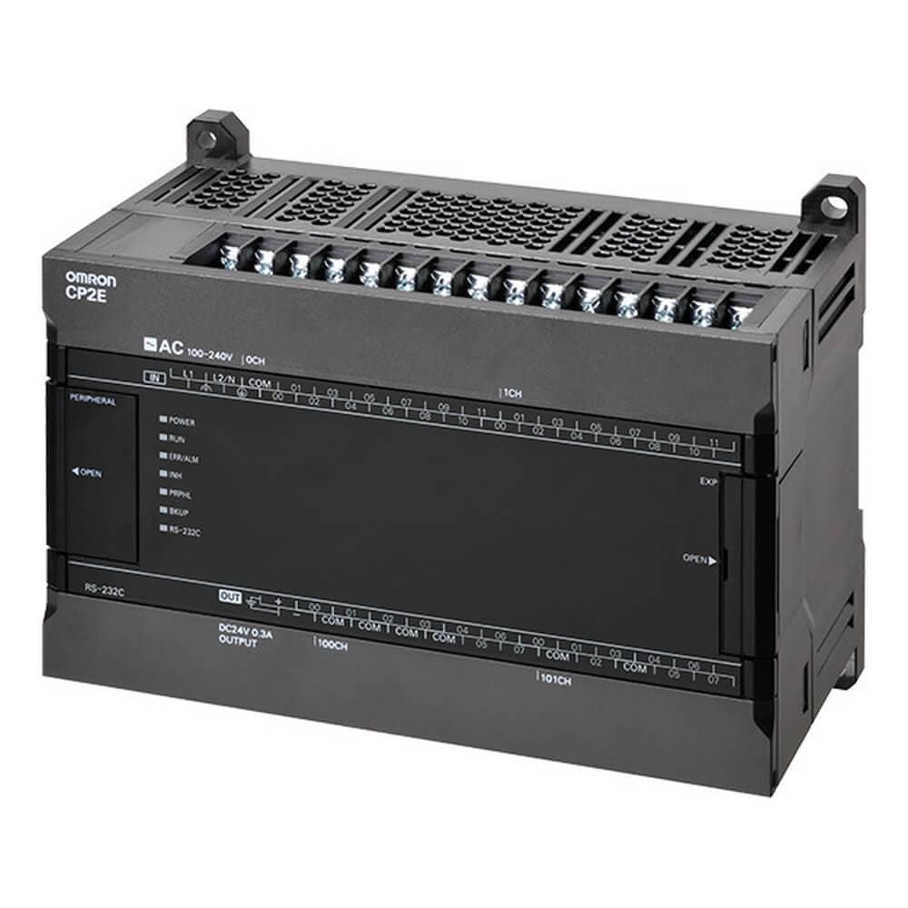 OMRON - CONTROLADOR PLC ESSENTIAL COMPACTO CP2E CON 24 ENTRADAS / 16 SALIDAS DIGITALES RELÉ 220V CA 4K