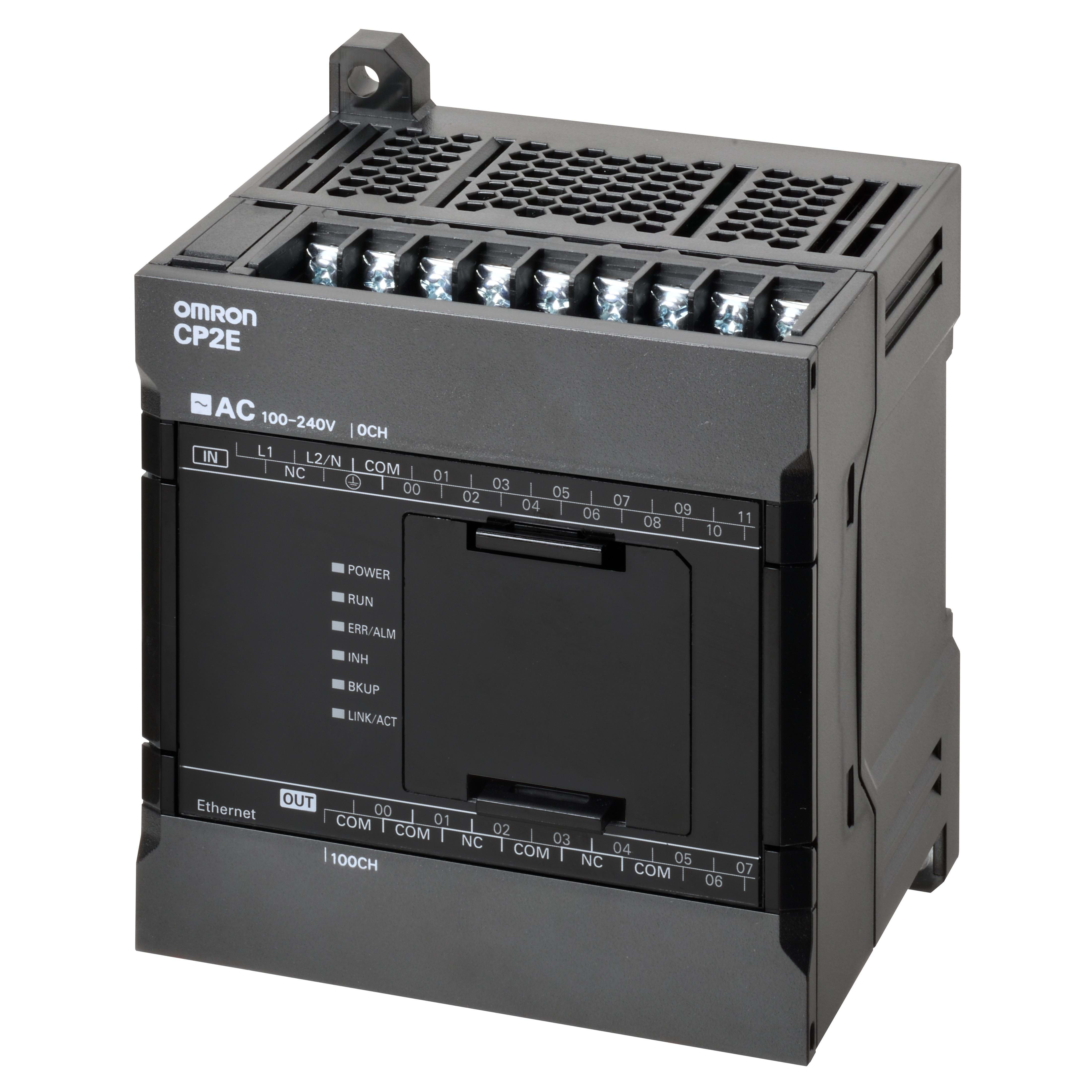 OMRON - CONTROLADOR PLC RED COMPACTO CP2E CON 12 ENTRADAS / 8 SALIDAS DIGITALES PNP 24V CC 10K