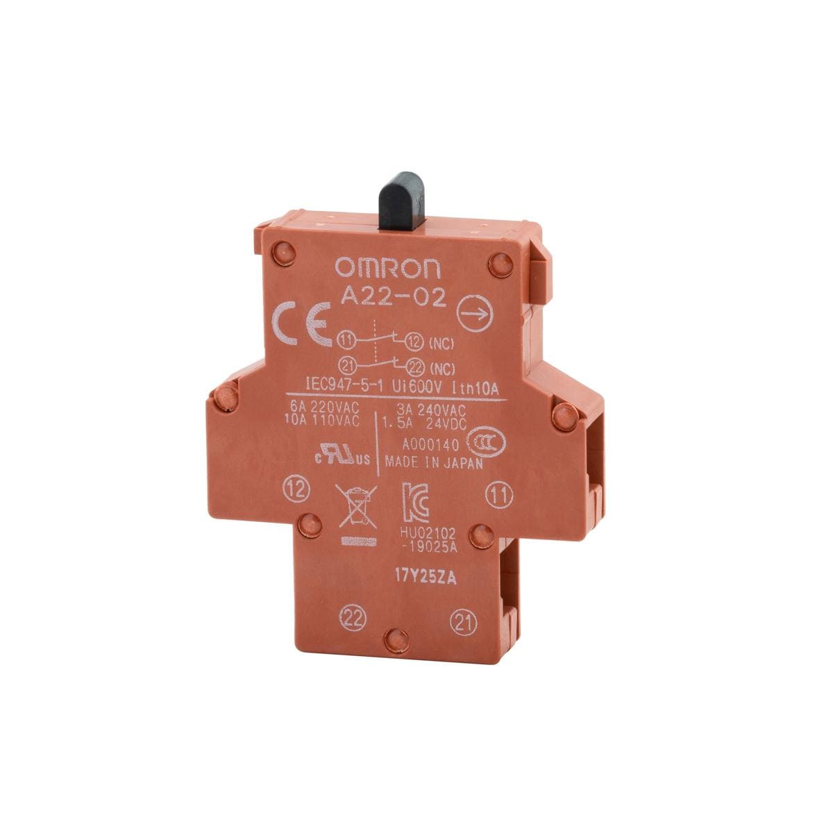 OMRON - A22-02  BLOQUE CONTACTOS 2NC