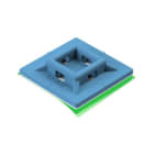 UNEX - Base adhesiva detectable 19x19 mm Unex en U62X color azul