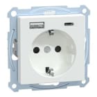 Schneider Electric - SCHUKO CON USB A+C SYSTEM M BLANCO ACTIVO