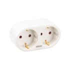 SIMON - Adaptador schuko 2 tomas 16A frontales