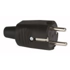 SIMON - Clavija goma 16A 230V negro