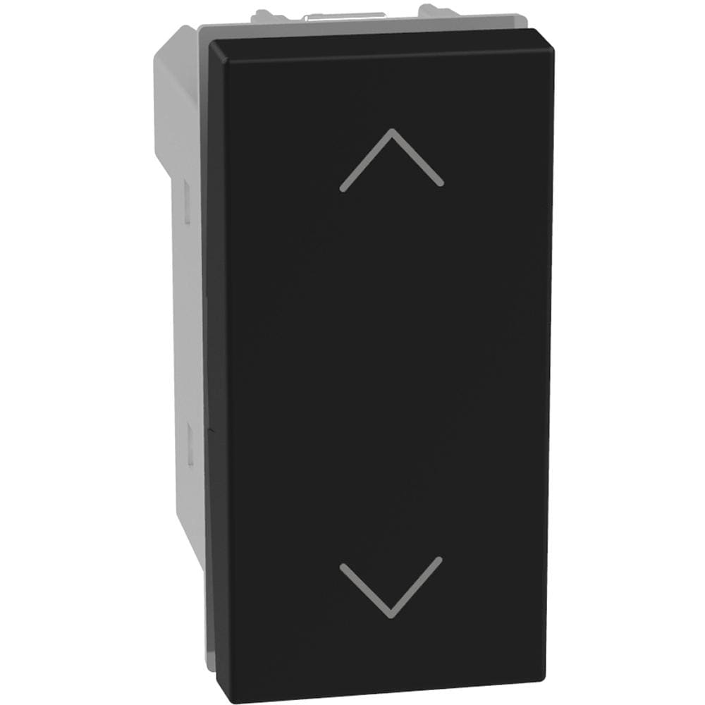 BTICINO - Conmutador doble para persianas Light Now - 1 módulo - Dark