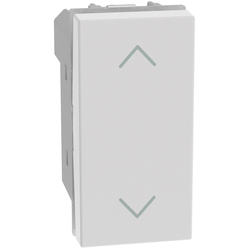 BTICINO - Conmutador doble para persianas Light Now - 1 módulo - Blanco