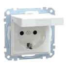 Schneider Electric - Enchufe Schuko, IP44 System M, 2P + E, 16A, Blanco Activo Antibacteriano