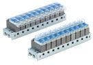 SMC - VV100-S41-04-M5  BASE PARA 4 ESTACIONES, ELECTROVÁLVULAS DE 3 VÍAS, V100