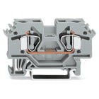 WAGO - Borna de paso para 2 conductores;6 mm²;Soportes de marcaje laterales;gris