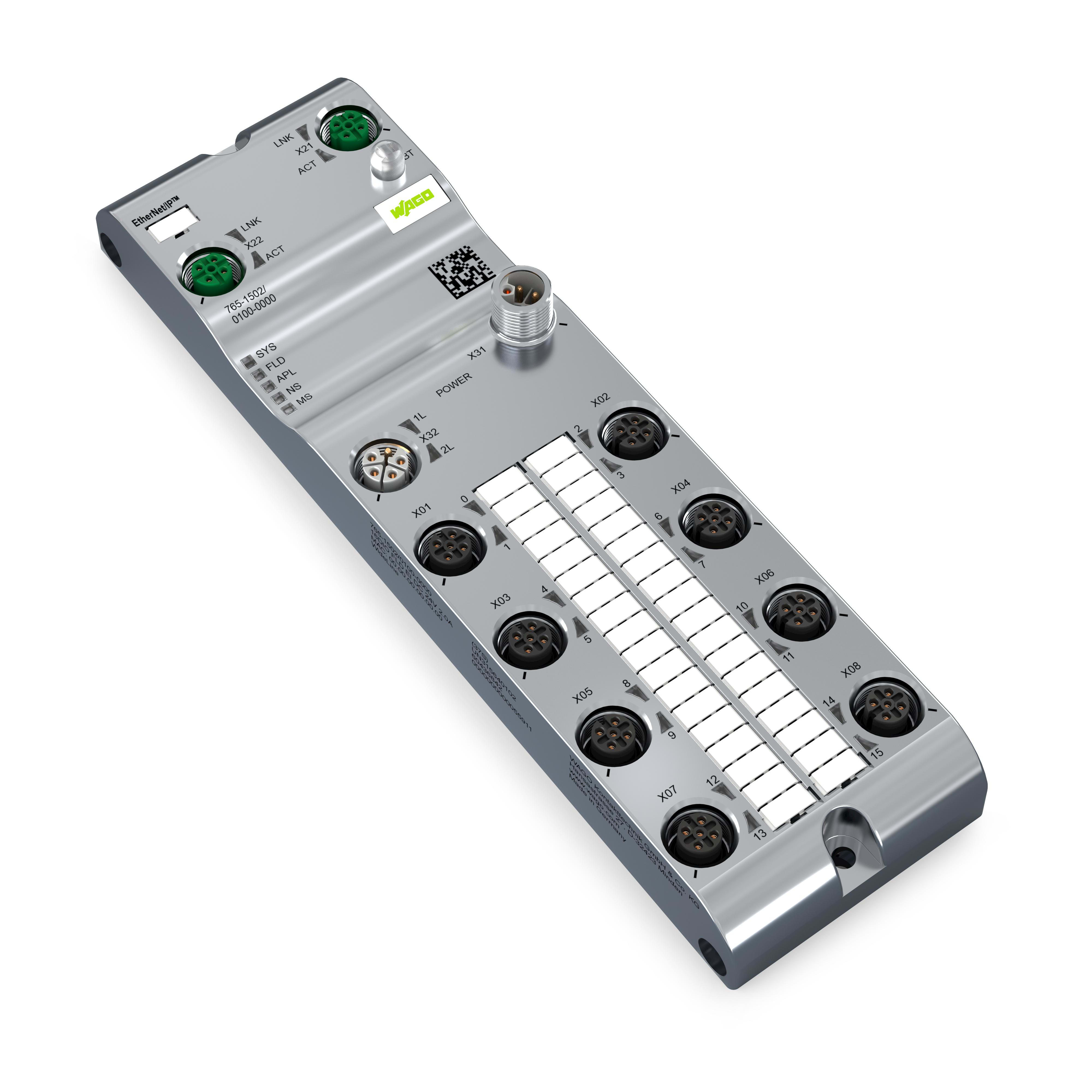 WAGO - Entrada/salida digital de 16 canales;EtherNet/IP;24 V DC / 2,0 A