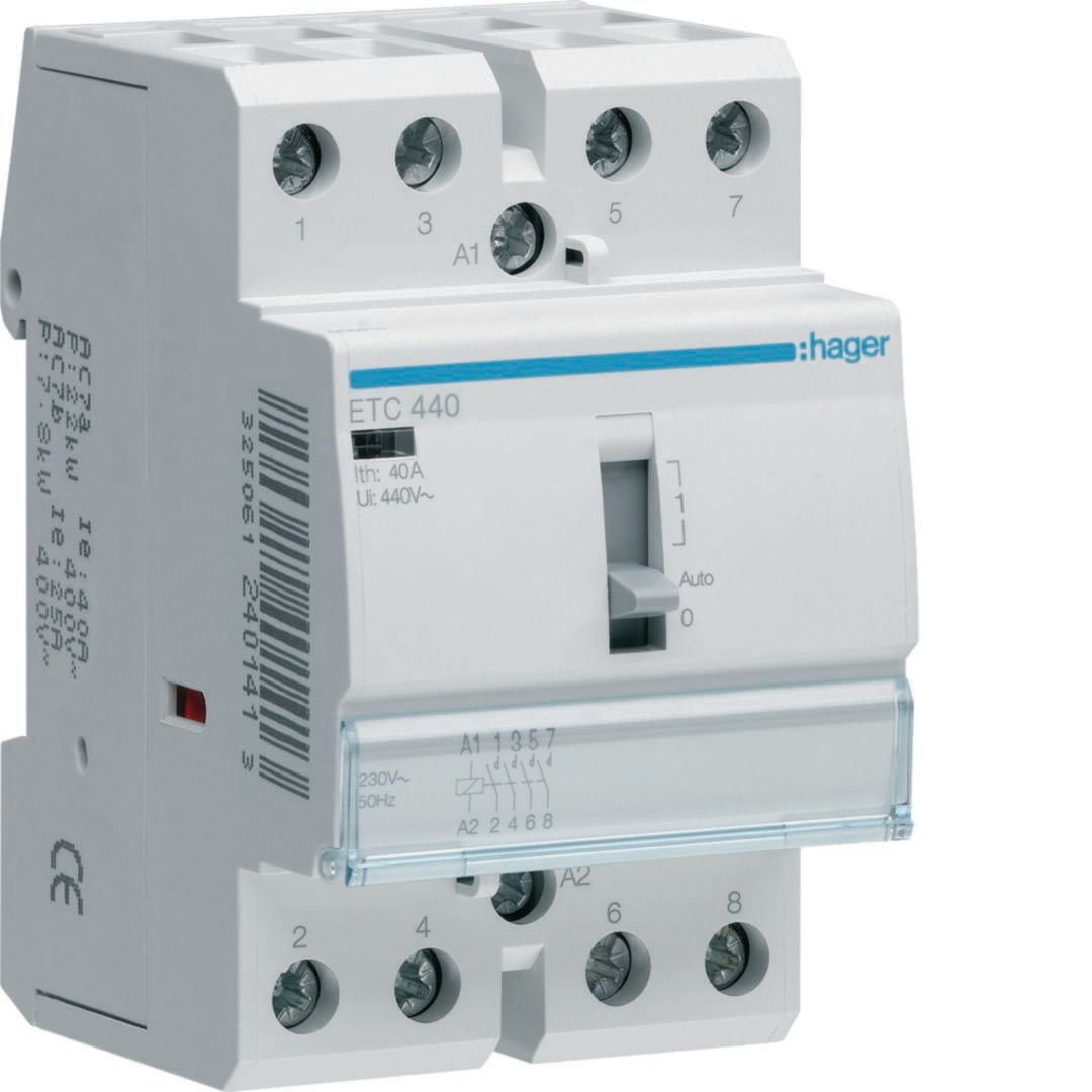 HAGER - Contactor, D/N 40A, 4NA, 230V