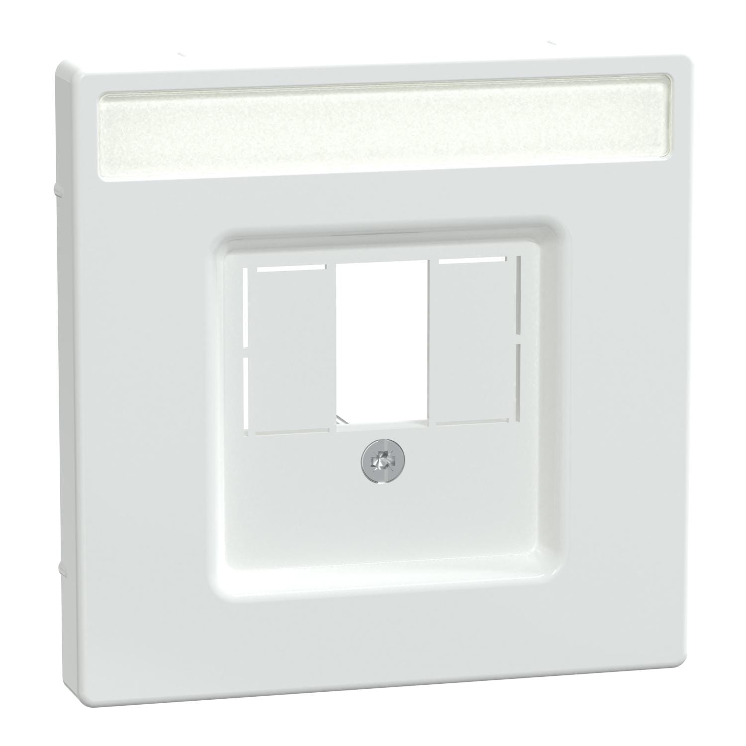 Schneider Electric - carátula, System M, for  TAE/audio/USB, Blanco Artico