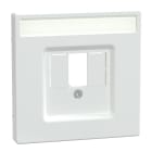 Schneider Electric - carátula, System M, for  TAE/audio/USB, Blanco Artico