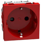 BTICINO - Base 2P+T Light Now - 16A/250V - conexión por tornillos - Rojo - 2 módulos