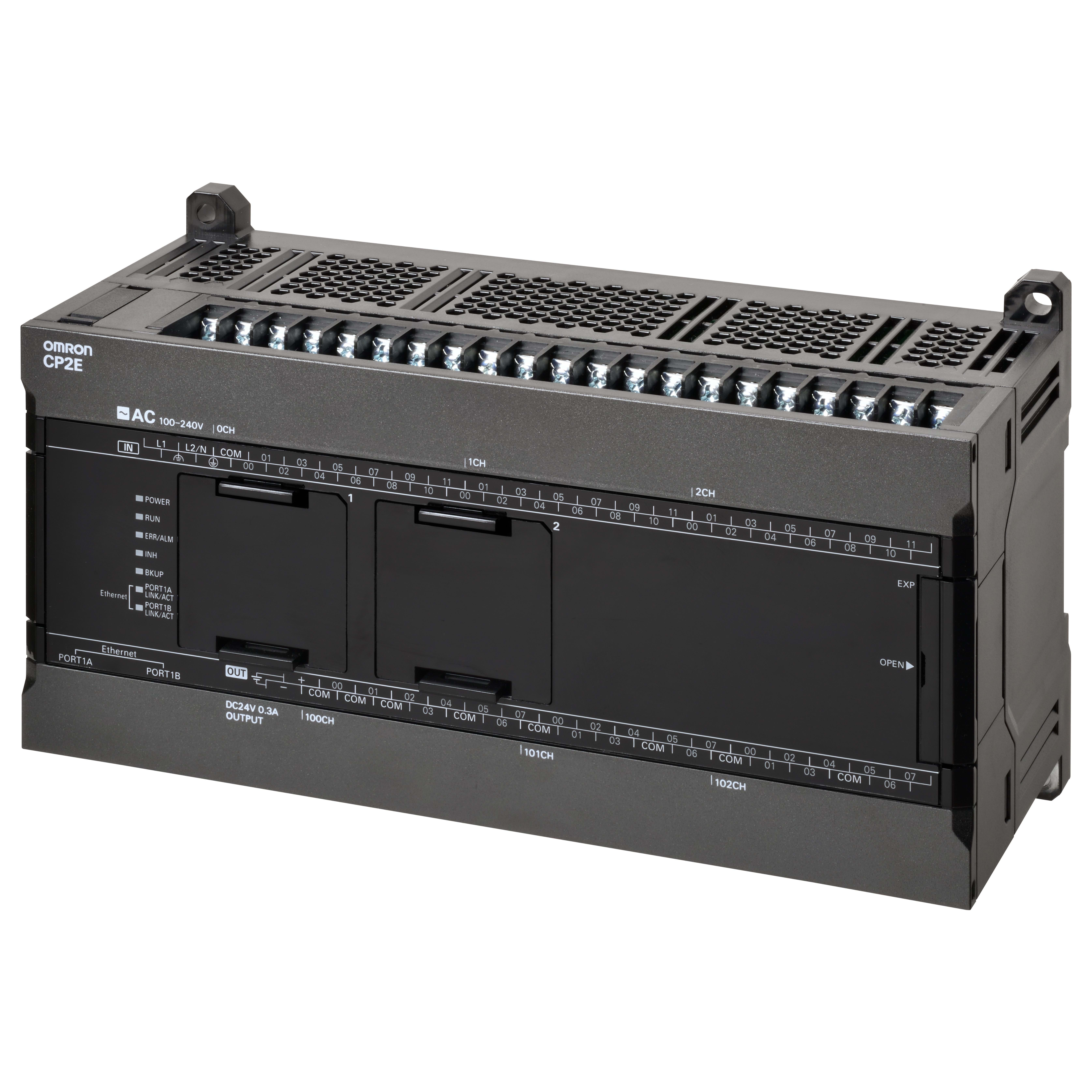 OMRON - Controlador PLC red compacto CP2E con 36 DI/24 DO 220V AC 10K