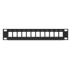 TELEVES - Panel para Rack 10'' 1U, con capacidad de hasta 12 adaptadores ''RJ45''