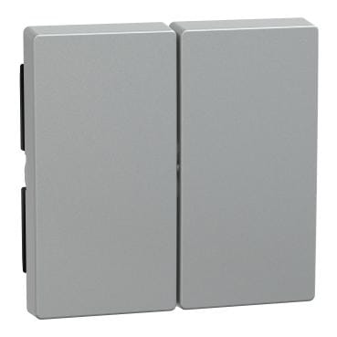 Schneider Electric - Tecla doble System M, Aluminio
