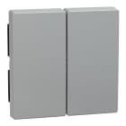Schneider Electric - Tecla doble System M, Aluminio