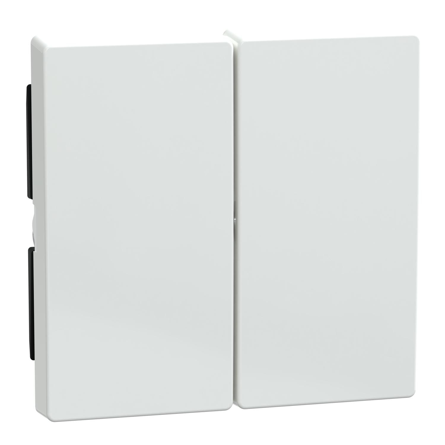 Schneider Electric - Tecla doble System M, Blanco Activo Antibacteriano