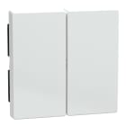 Schneider Electric - Tecla doble System M, Blanco Activo Antibacteriano