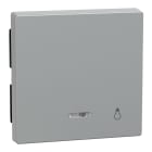 Schneider Electric - Tecla con visor y marcado luz System M, Aluminio