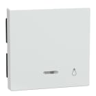 Schneider Electric - Tecla con visor y marcado Luz System M, Blanco Activo Antibacteriano