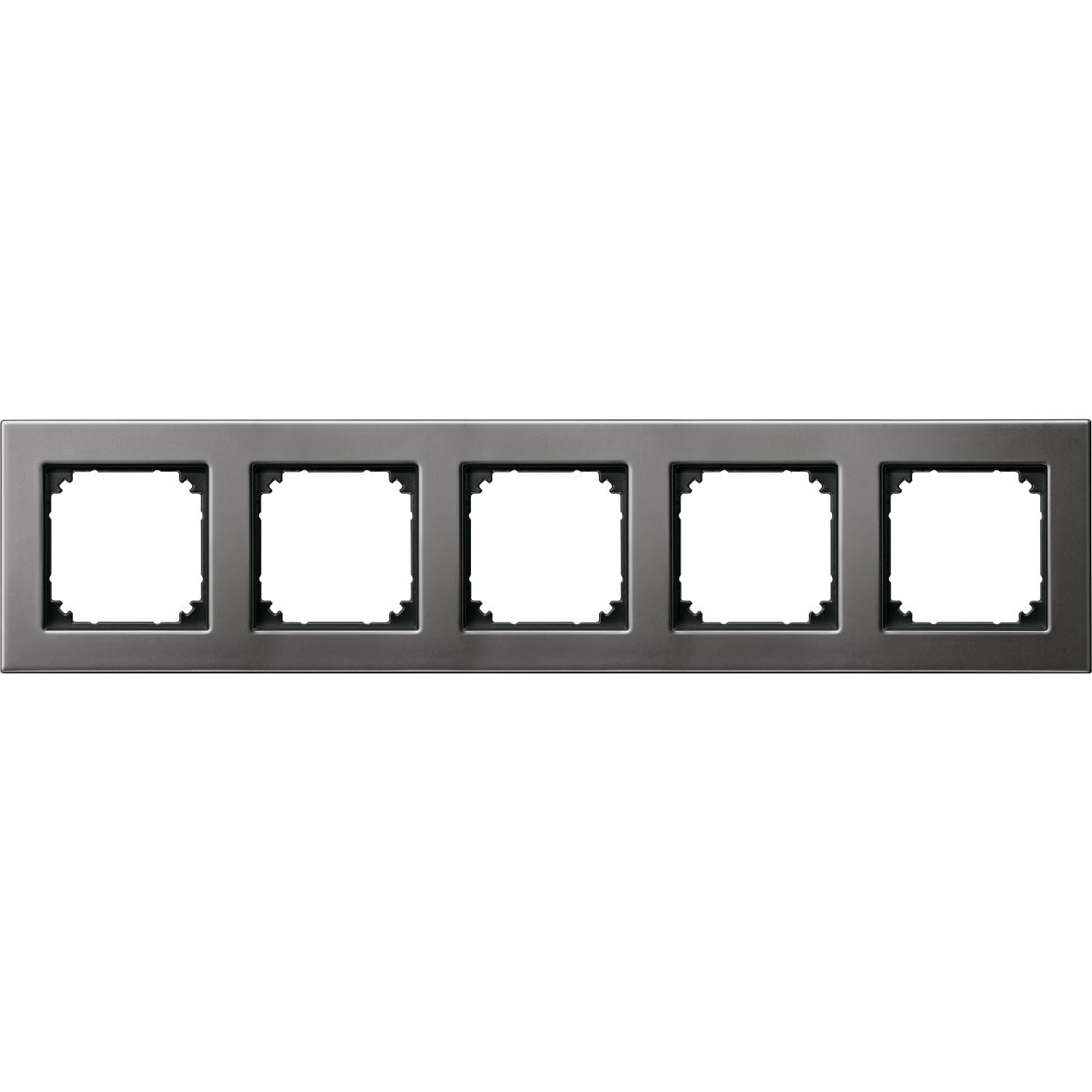 Schneider Electric - Marco 5 elementos, system M-Plan metal, gris rodio