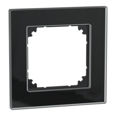 Schneider Electric - Marco 1 elemento, System M-Plan cristal, Negro