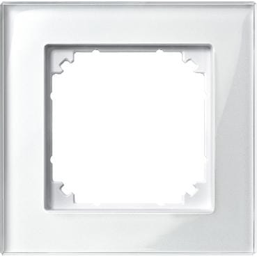 Schneider Electric - Marco 1 elemento, System M-Plan cristal, Blanco