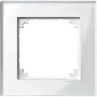 Schneider Electric - Marco 1 elemento, System M-Plan cristal, Blanco