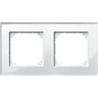 Schneider Electric - Marco 2 elementos, System M-Plan cristal, Blanco