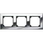 Schneider Electric - Marco 3 elementos, system M-Plan metal, cromo