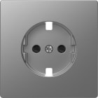 Schneider Electric - Tecla enchufe accesoria para schuko D-Life, Aluminio