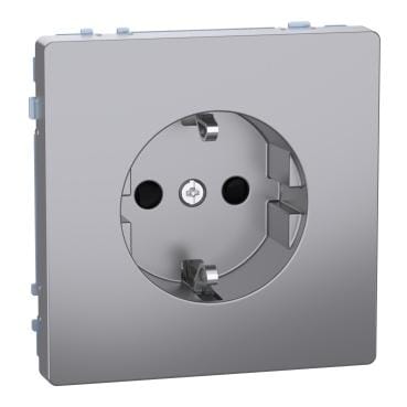 Schneider Electric - Enchufe Schuko, D-Life, 2P + E, 16A, conexión rápida, Aluminio