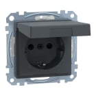 Schneider Electric - Enchufe Schuko, IP44 System M, 2P + E, 16A, Antracita