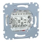 Schneider Electric - Double switch + pulsador, compatible con System M y D-Life inserts, 1-pole 2-way, 10AX, terminales de conexión rápida terminals, IP20,